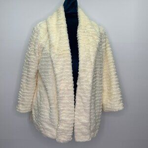 Billabong Designer Medium Ivory Faux Fur Jacket Party Formal